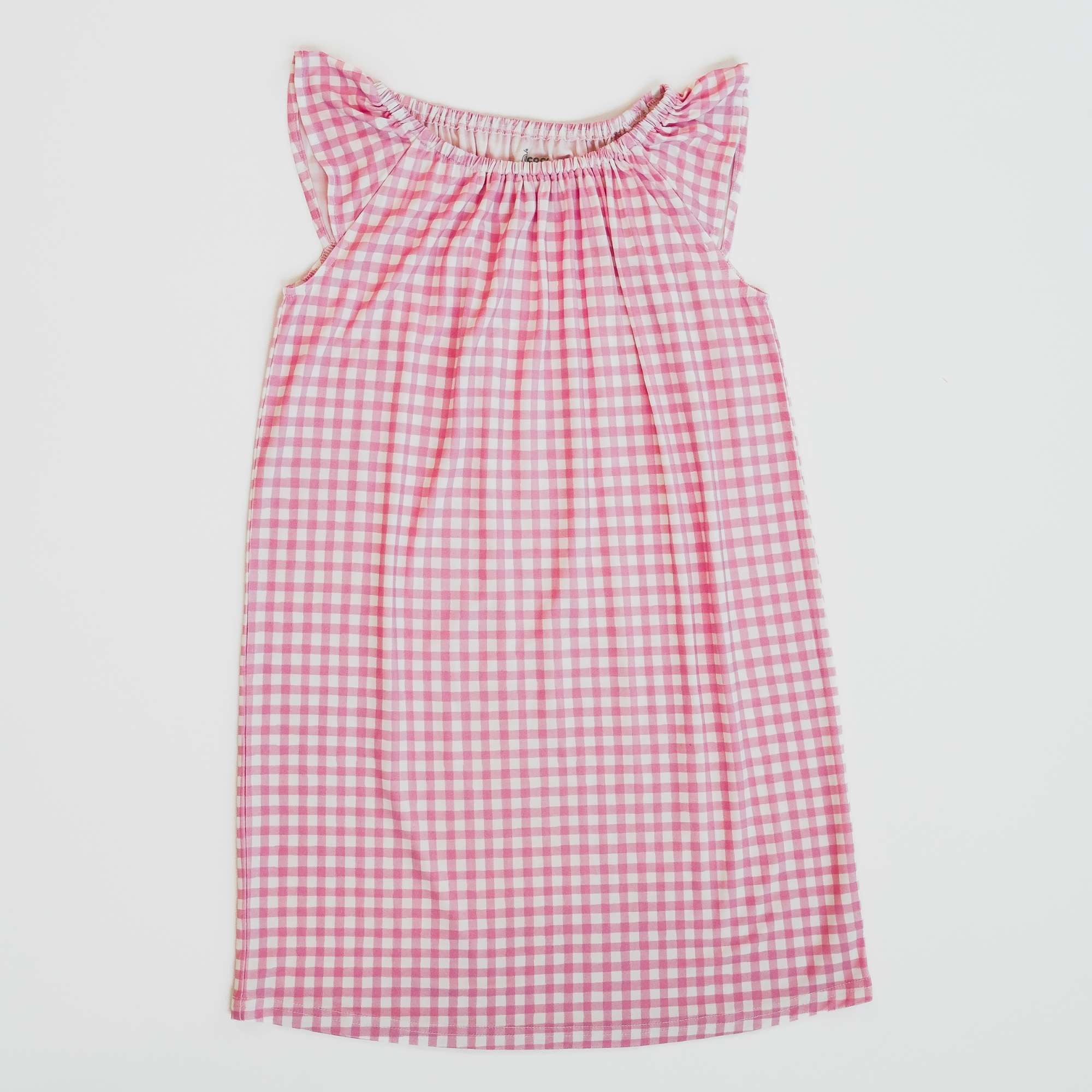 bamboo toddler nightgown - pink gingham