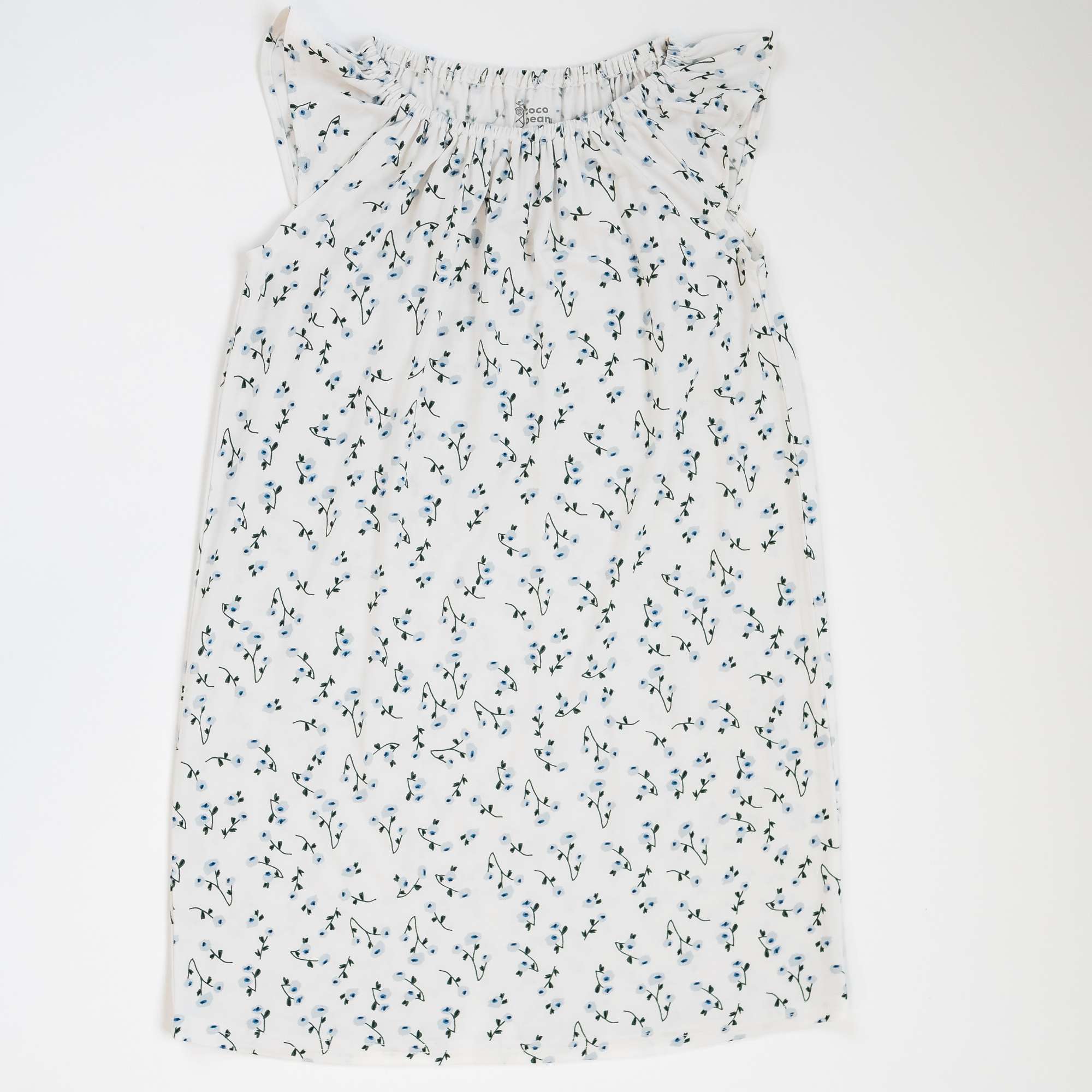 bamboo toddler nightgown - blue floral