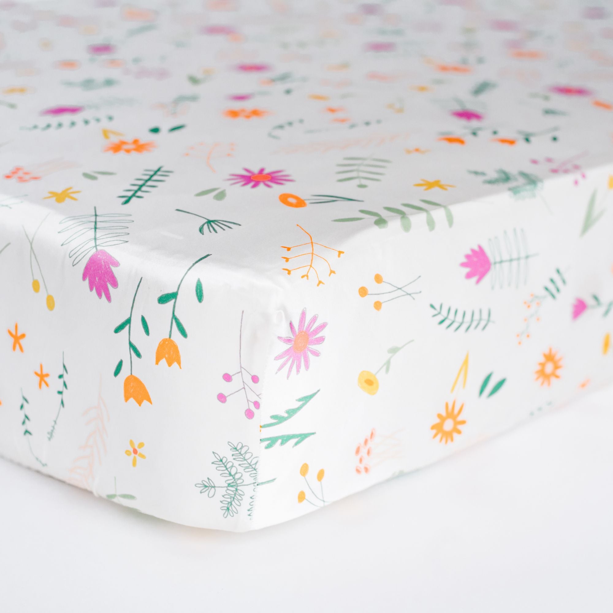 100% silk fitted crib sheet - field of dreams