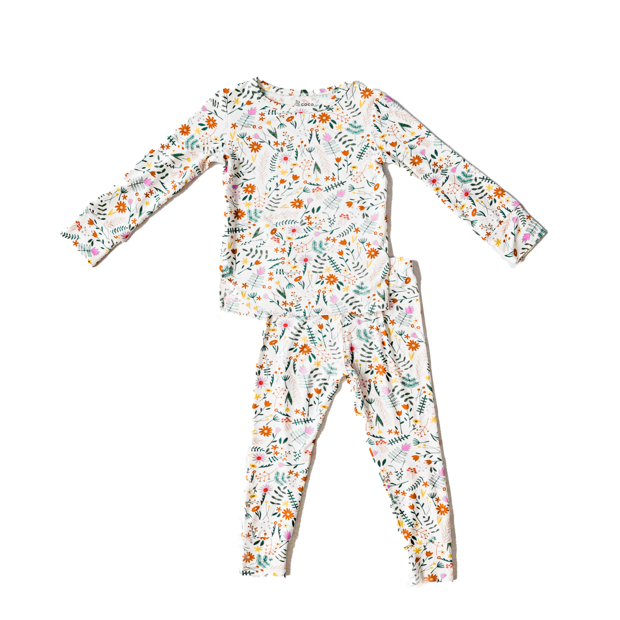 bamboo toddler jammie set - field of dreams