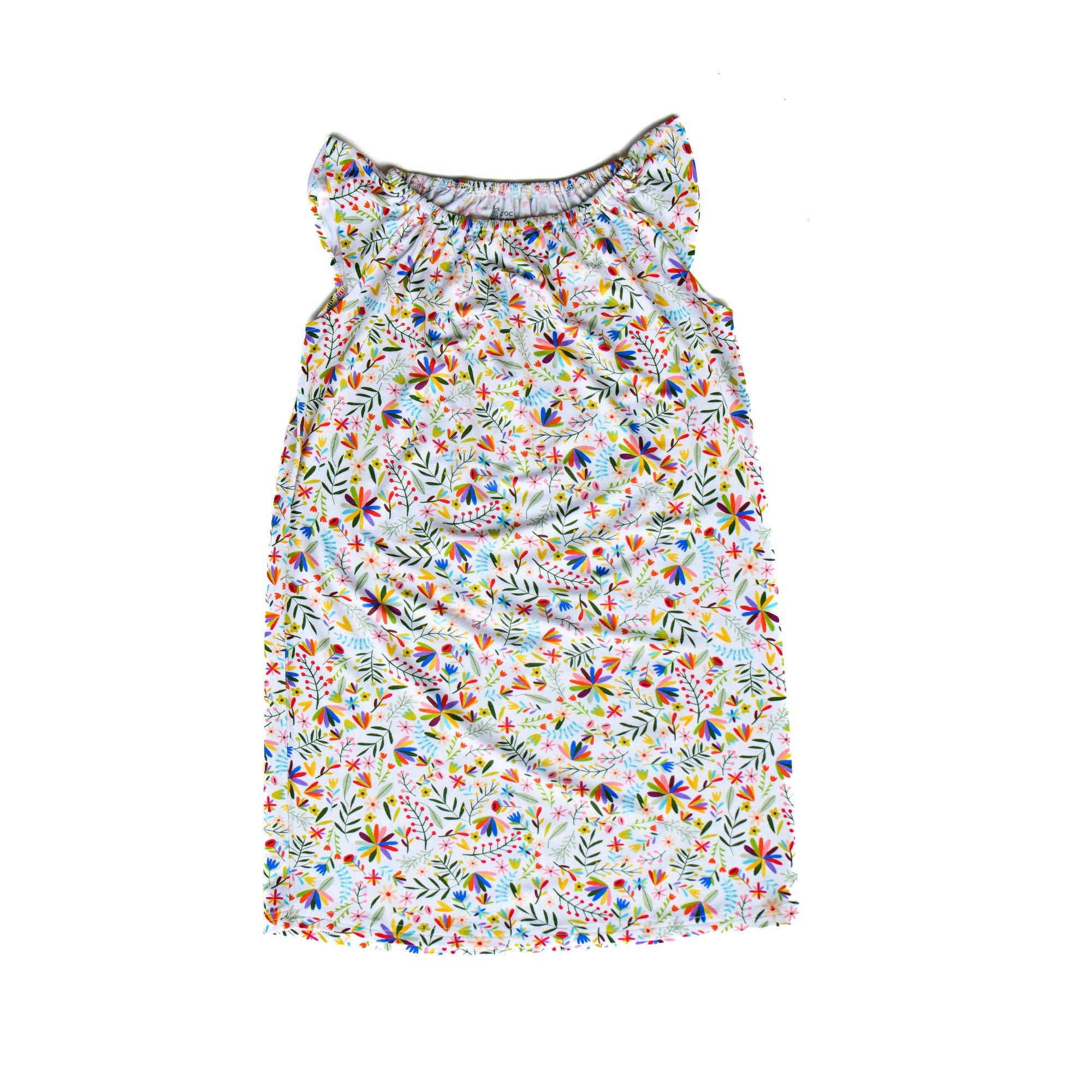 bamboo toddler nightgown - wildflowers